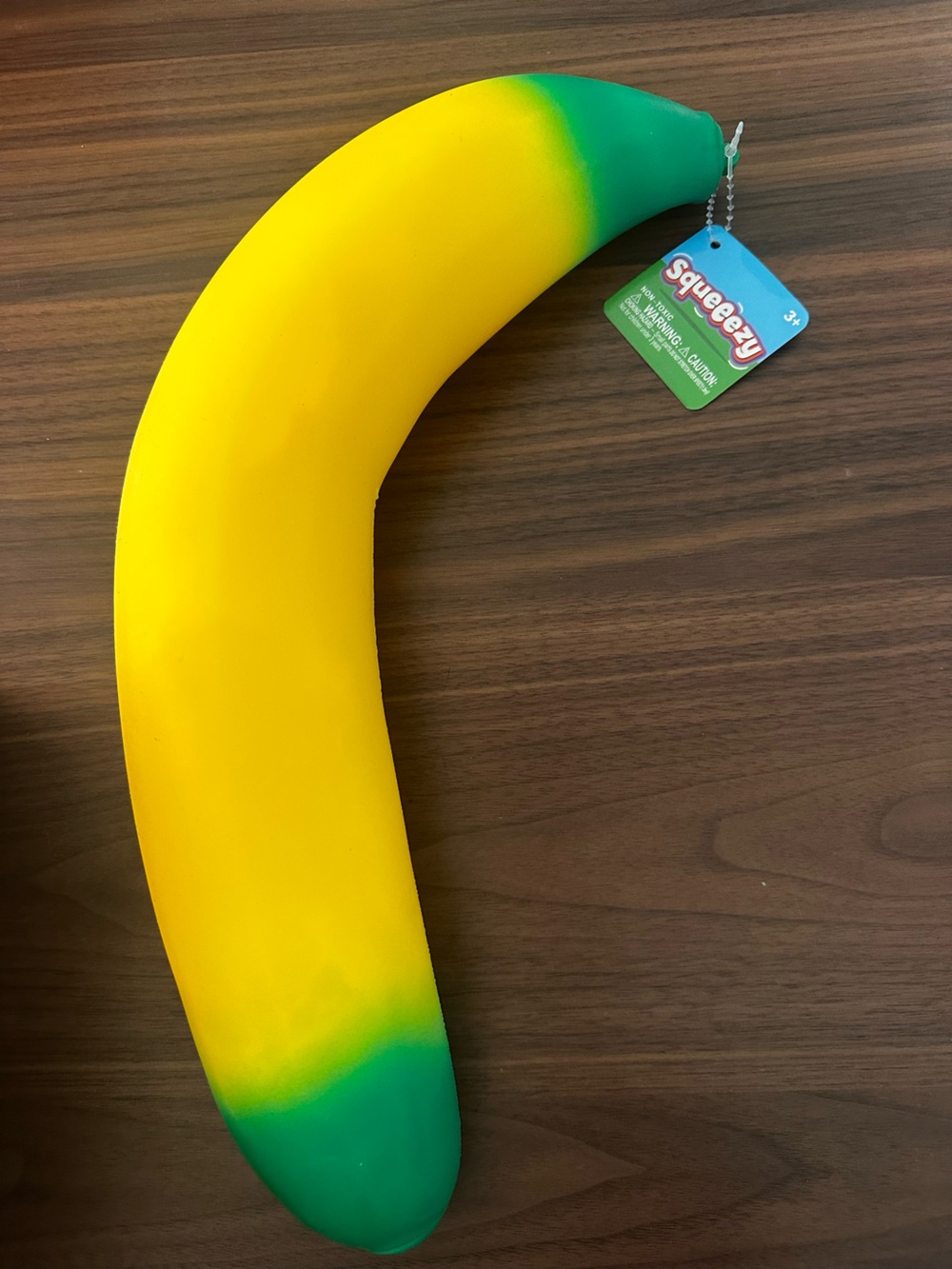 Squeeze Bright Yellow Squeeezy Banana Toy Squishy
